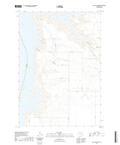 United States Geological Survey Mail Shack Creek, SD (2021, 24000-Scale) digital map
