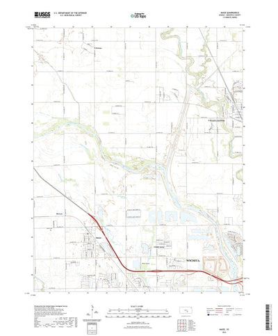 United States Geological Survey Maize, KS (2022, 24000-Scale) digital map
