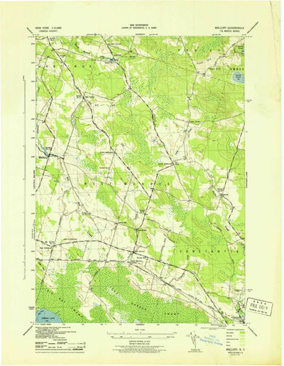 United States Geological Survey Mallory, NY (1943, 31680-Scale) digital map