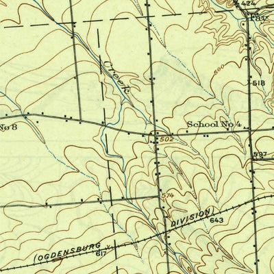 United States Geological Survey Malone, NY (1917, 62500-Scale) digital map