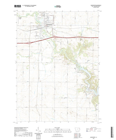 United States Geological Survey Manchester, IA (2022, 24000-Scale) digital map