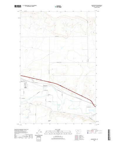 United States Geological Survey Manchester, MT (2020, 24000-Scale) digital map