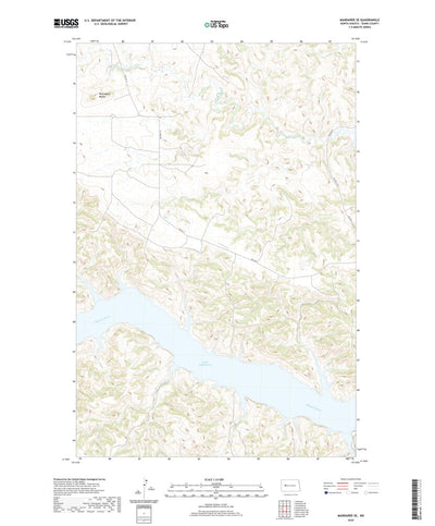 United States Geological Survey Mandaree SE, ND (2020, 24000-Scale) digital map