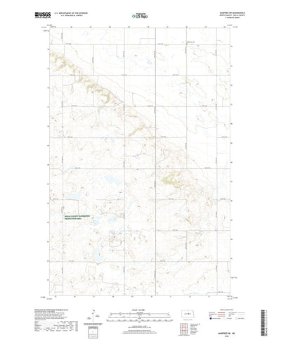 United States Geological Survey Manfred SW, ND (2020, 24000-Scale) digital map