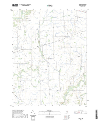 United States Geological Survey Manilla, IN (2022, 24000-Scale) digital map