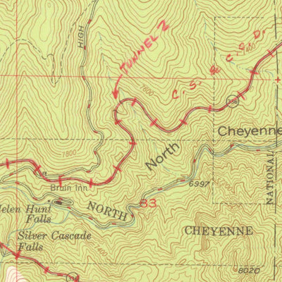 United States Geological Survey Manitou Springs, CO (1948, 24000-Scale) digital map