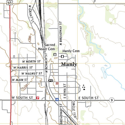 United States Geological Survey Manly, IA (2022, 24000-Scale) digital map