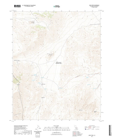 United States Geological Survey Manly Peak, CA (2021, 24000-Scale) digital map