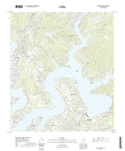 United States Geological Survey Mansfield Dam, TX (2022, 24000-Scale) digital map
