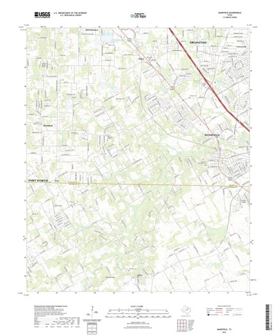 United States Geological Survey Mansfield, TX (2022, 24000-Scale) digital map