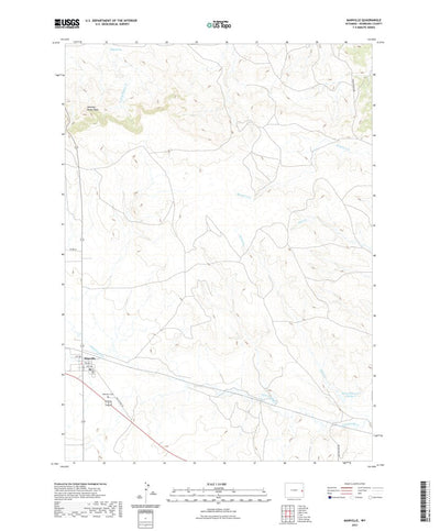 United States Geological Survey Manville, WY (2021, 24000-Scale) digital map