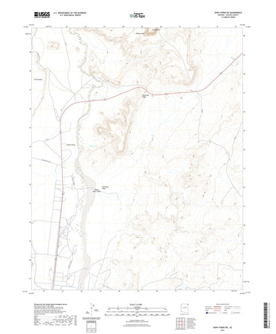 United States Geological Survey Many Farms NE, AZ (2021, 24000-Scale) digital map
