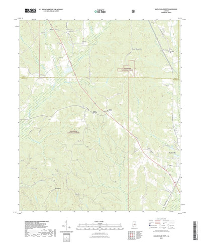 United States Geological Survey Maplesville West, AL (2021, 24000-Scale) digital map