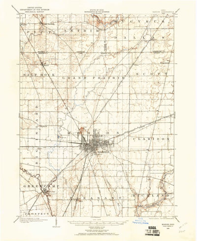 United States Geological Survey Marion, OH (1903, 62500-Scale) digital map