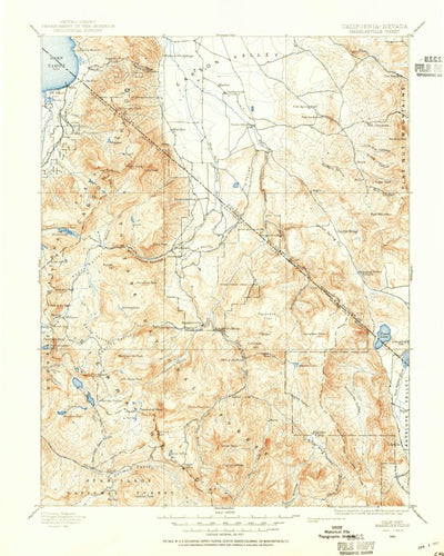 United States Geological Survey Markleeville, CA-NV (1889, 125000-Scale) digital map
