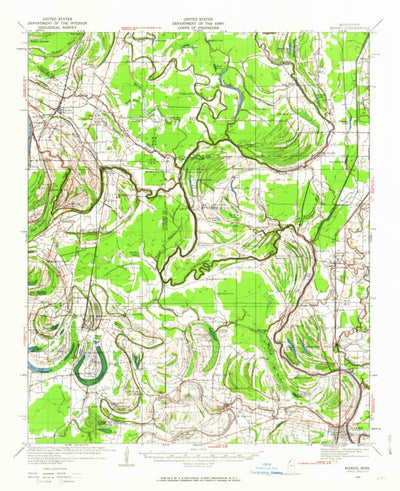 United States Geological Survey Marks, MS (1932, 62500-Scale) digital map