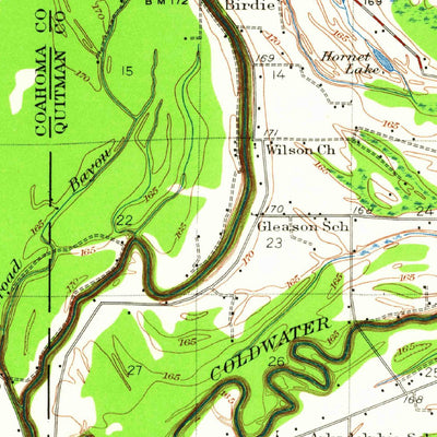 United States Geological Survey Marks, MS (1932, 62500-Scale) digital map