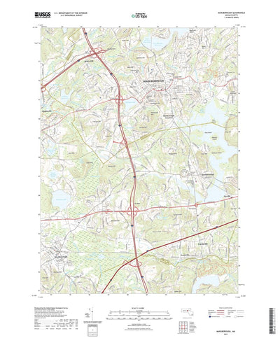 United States Geological Survey Marlborough, MA (2021, 24000-Scale) digital map