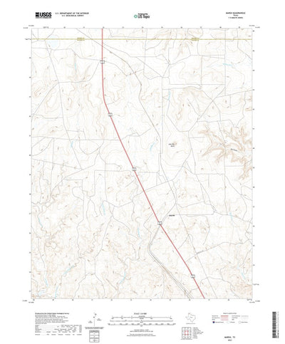 United States Geological Survey Marsh, TX (2022, 24000-Scale) digital map