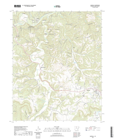 United States Geological Survey Marshall, AR (2020, 24000-Scale) digital map