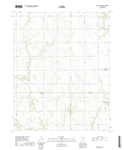 United States Geological Survey Marshall West, OK (2022, 24000-Scale) digital map