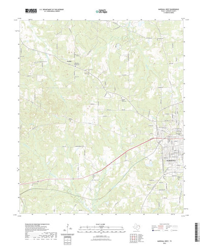 United States Geological Survey Marshall West, TX (2022, 24000-Scale) digital map