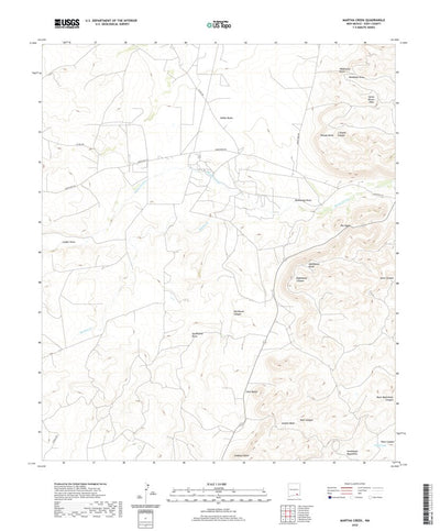 United States Geological Survey Martha Creek, NM (2020, 24000-Scale) digital map