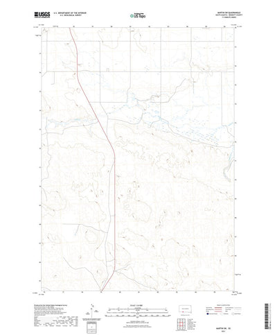 United States Geological Survey Martin SW, SD (2021, 24000-Scale) digital map