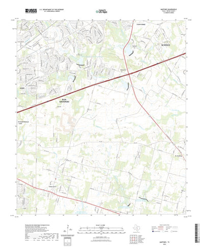 United States Geological Survey Martinez, TX (2022, 24000-Scale) digital map