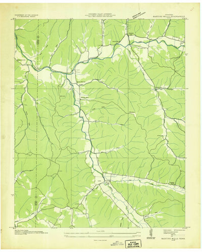 United States Geological Survey Martins Mills, TN (1936, 24000-Scale) digital map