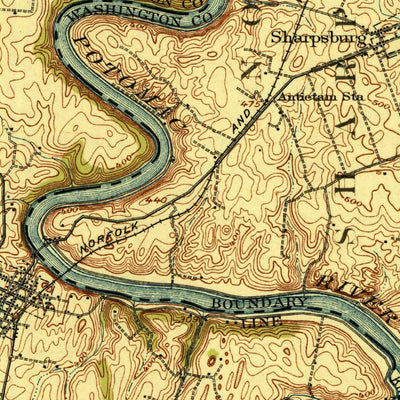 United States Geological Survey Martinsburg, WV-MD-VA (1916, 62500-Scale) digital map