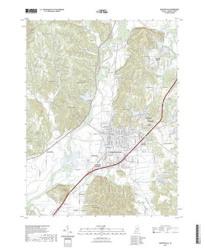 United States Geological Survey Martinsville, IN (2022, 24000-Scale) digital map