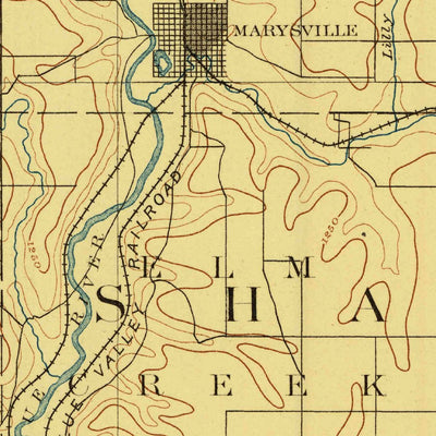 United States Geological Survey Marysville, KS (1889, 125000-Scale) digital map