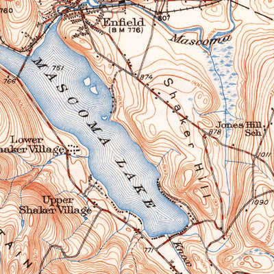 United States Geological Survey Mascoma, NH-VT (1932, 62500-Scale) digital map