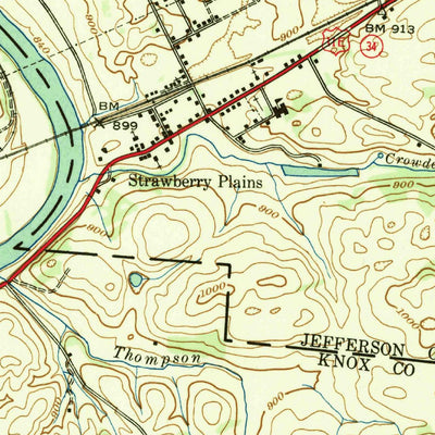 United States Geological Survey Mascot, TN (1938, 24000-Scale) digital map