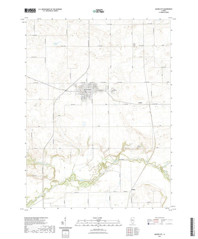 United States Geological Survey Mason City, IL (2021, 24000-Scale) digital map