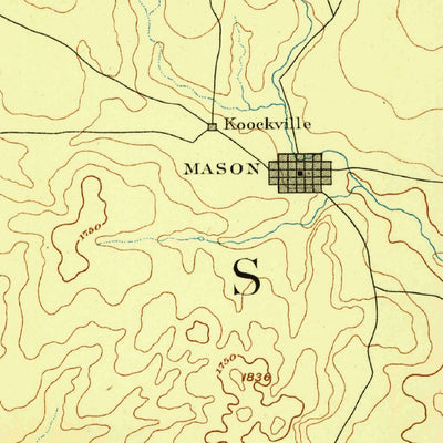 United States Geological Survey Mason, TX (1894, 125000-Scale) digital map