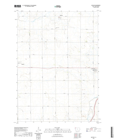 United States Geological Survey Matlock, IA (2022, 24000-Scale) digital map