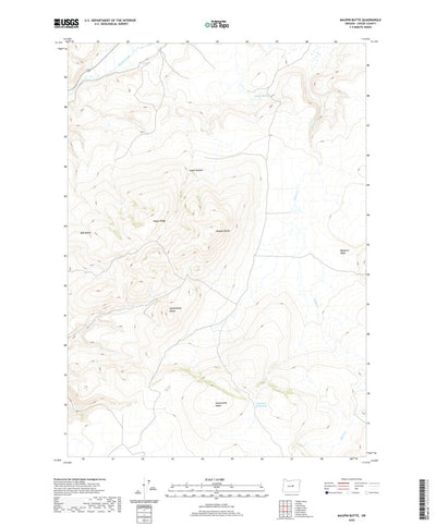 United States Geological Survey Maupin Butte, OR (2020, 24000-Scale) digital map