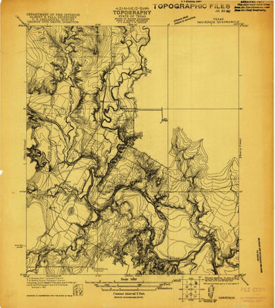United States Geological Survey Maverick, TX (1921, 31680-Scale) digital map
