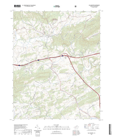 United States Geological Survey Max Meadows, VA (2022, 24000-Scale) digital map