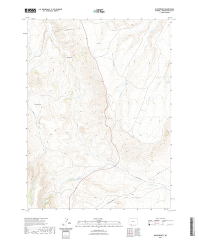 United States Geological Survey Maxon Ranch, WY (2021, 24000-Scale) digital map