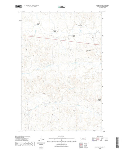 United States Geological Survey Maxwell Coulee, MT (2020, 24000-Scale) digital map