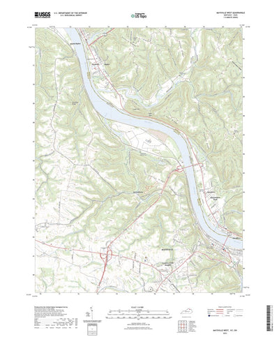 United States Geological Survey Maysville West, KY (2022, 24000-Scale) digital map