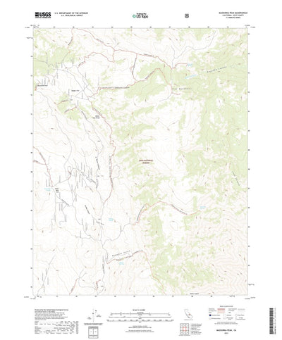 United States Geological Survey Mazourka Peak, CA (2021, 24000-Scale) digital map