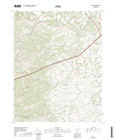 United States Geological Survey McBrayer, KY (2022, 24000-Scale) digital map