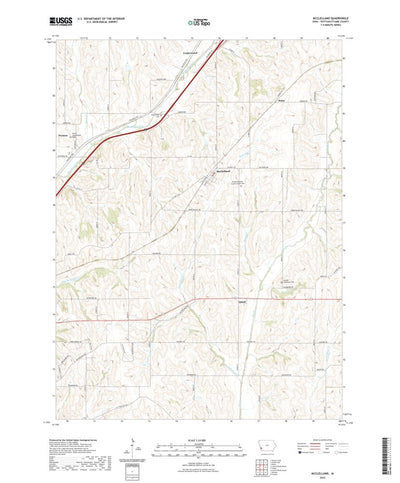United States Geological Survey McClelland, IA (2022, 24000-Scale) digital map