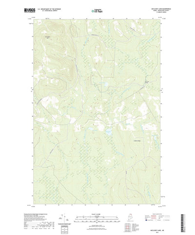 United States Geological Survey McClusky Lake, ME (2021, 24000-Scale) digital map