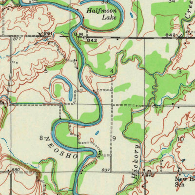 United States Geological Survey Mccune, KS (1943, 62500-Scale) digital map