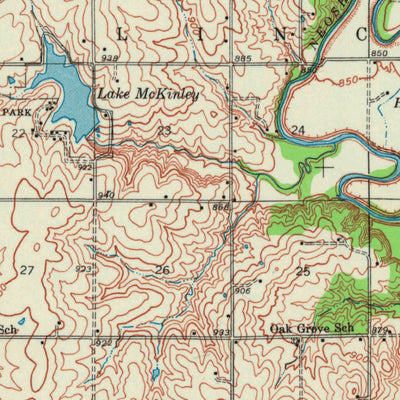 United States Geological Survey Mccune, KS (1943, 62500-Scale) digital map